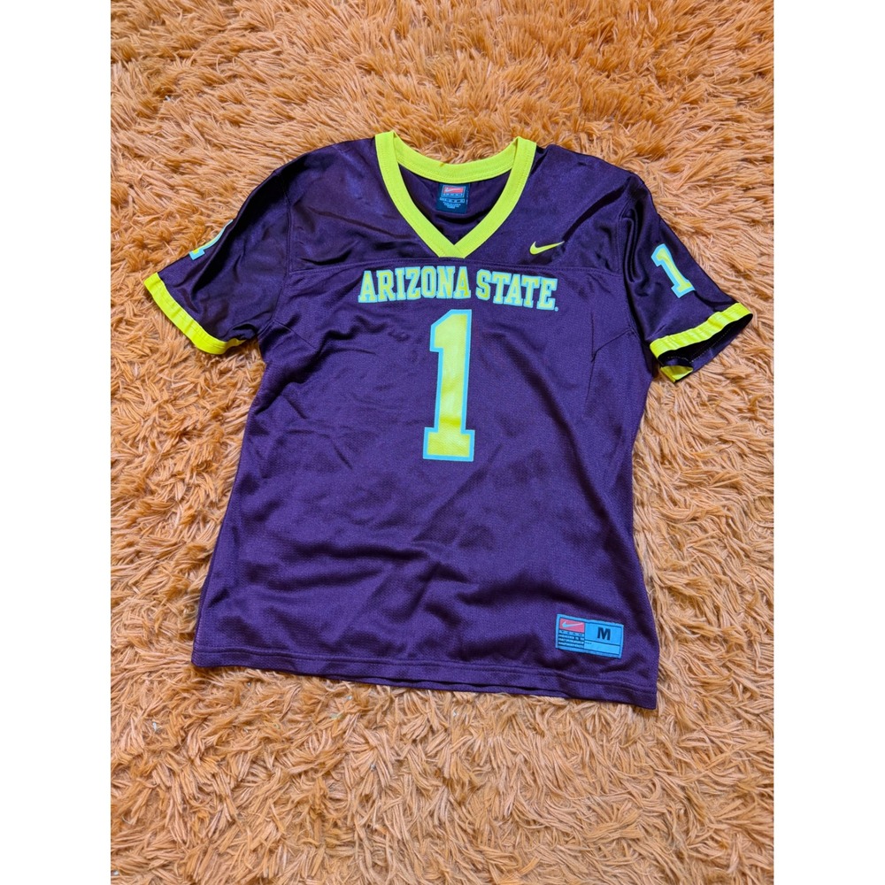 Nike Arizona State Sun Devils Jersey Womens Medium burgundyYellow Football 1
